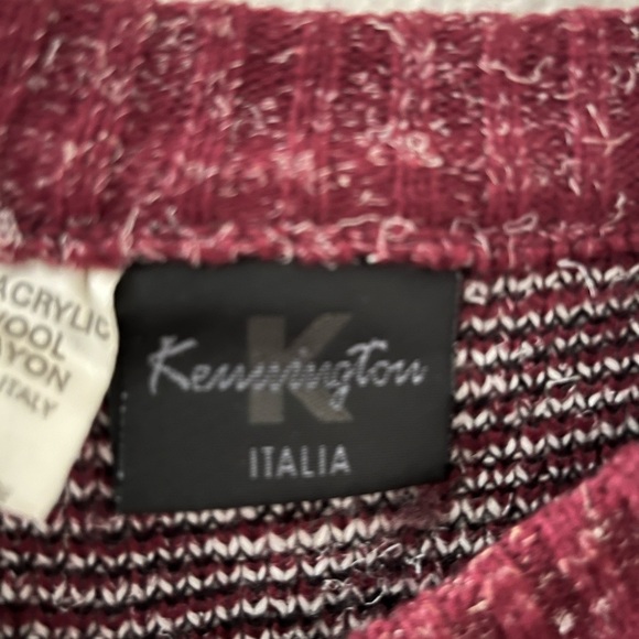 Vintage Kinsington Men’s Burgundy Crew Neck Sweater XL Made In Italy - Picture 4 of 6